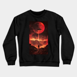 70s Sci-Fi Artwork Space Crewneck Sweatshirt